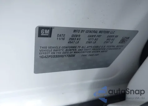 2017 Buick Lacrosse Essence из США, поврежденный, VIN 1G4ZP5SS8HU173036